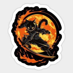 Cat Ninja Saga Stealthy Assassin Sticker